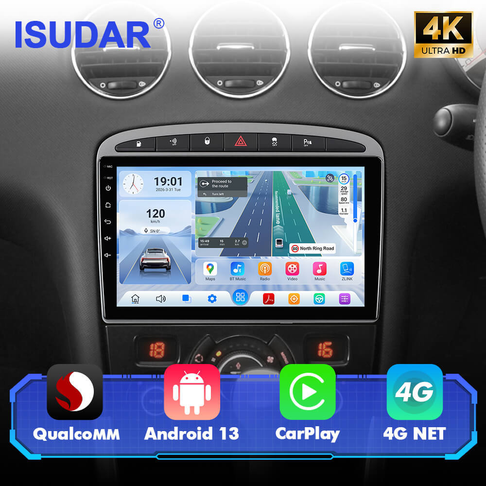 Q74 Qualcomm Android 13 9" Car Radio For Peugeot 408 2012-2020/308 T7 2007-2015