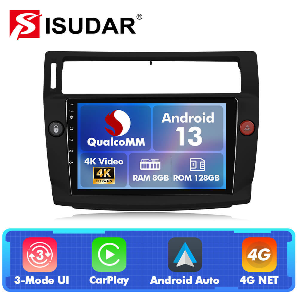 Q74 Qualcomm Android 13 9" Car Radio For Citroen C4 C-Triomphe C-Quatre 2004-2009