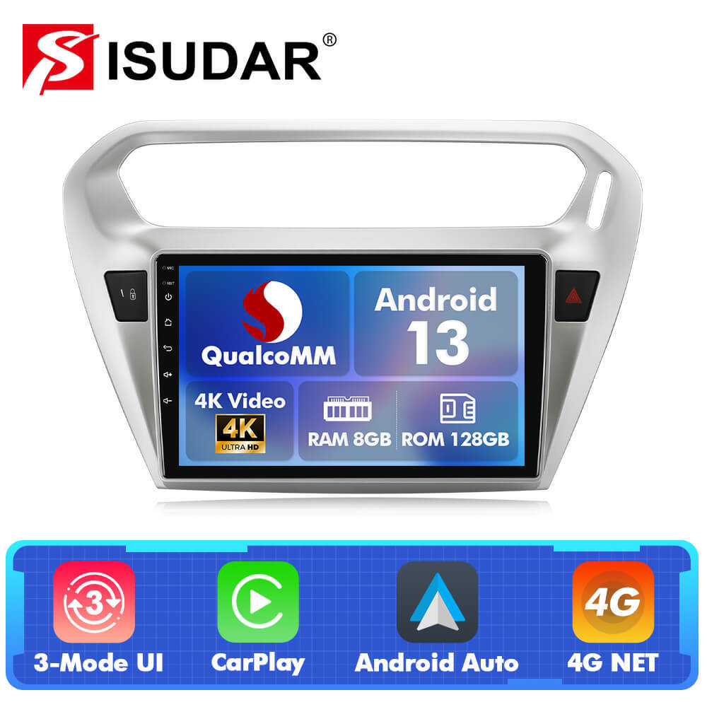 Q74 Qualcomm Android 13 9" Car Radio For Citroen/Elysee/Peugeot 301 2013-