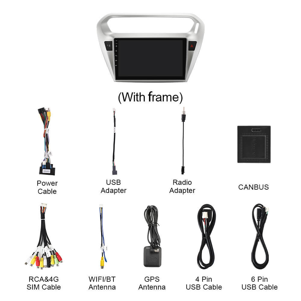 Q74 Qualcomm Android 13 9" Car Radio For Citroen/Elysee/Peugeot 301 2013-
