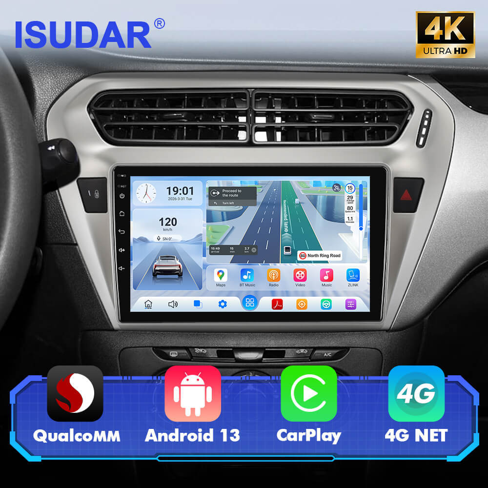 Q74 Qualcomm Android 13 9" Car Radio For Citroen/Elysee/Peugeot 301 2013-