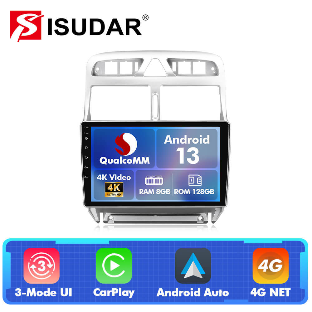 Q74 Qualcomm Android 13 9" Car Radio For Peugeot 307 2002-2013