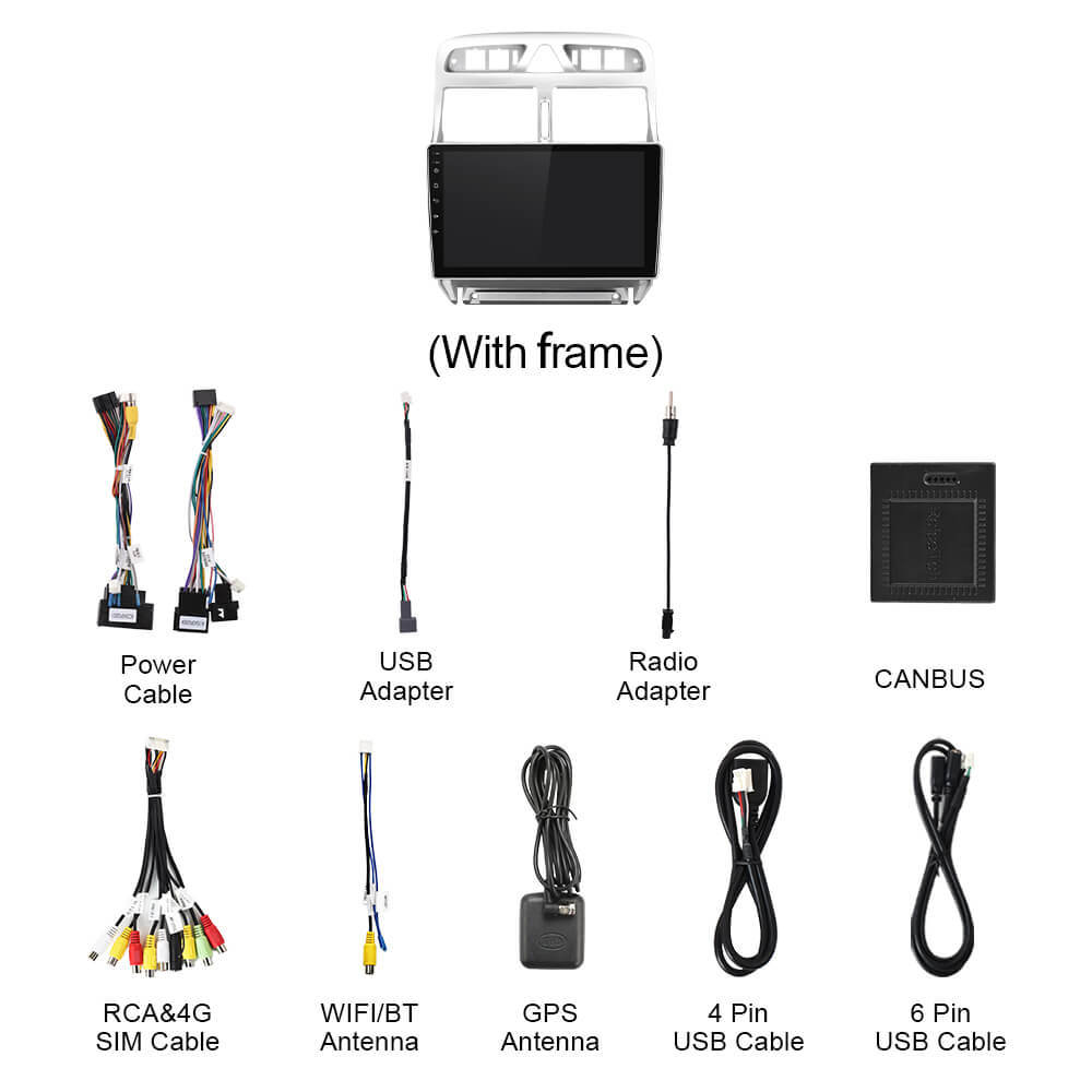 Q74 Qualcomm Android 13 9" Car Radio For Peugeot 307 2002-2013