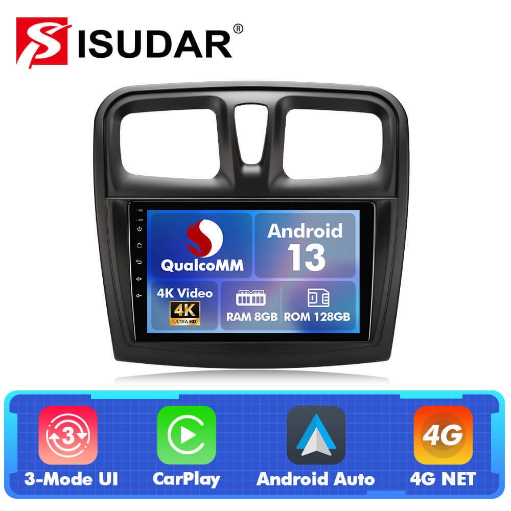 Q74 Qualcomm Android 13 9" Car Radio For Renault Logan 2 2012-2019