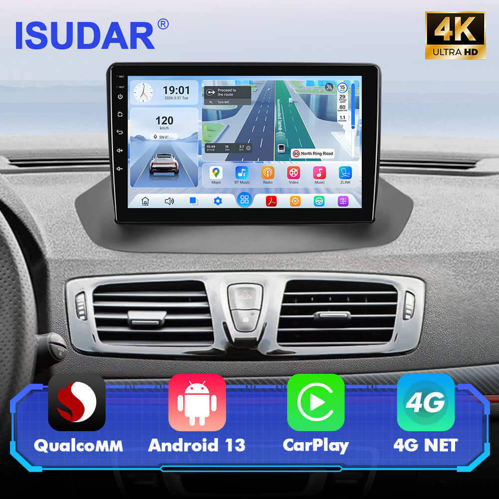 Q74 Qualcomm Android 13 9" Car Radio For Renault Megane 3 2008-2014