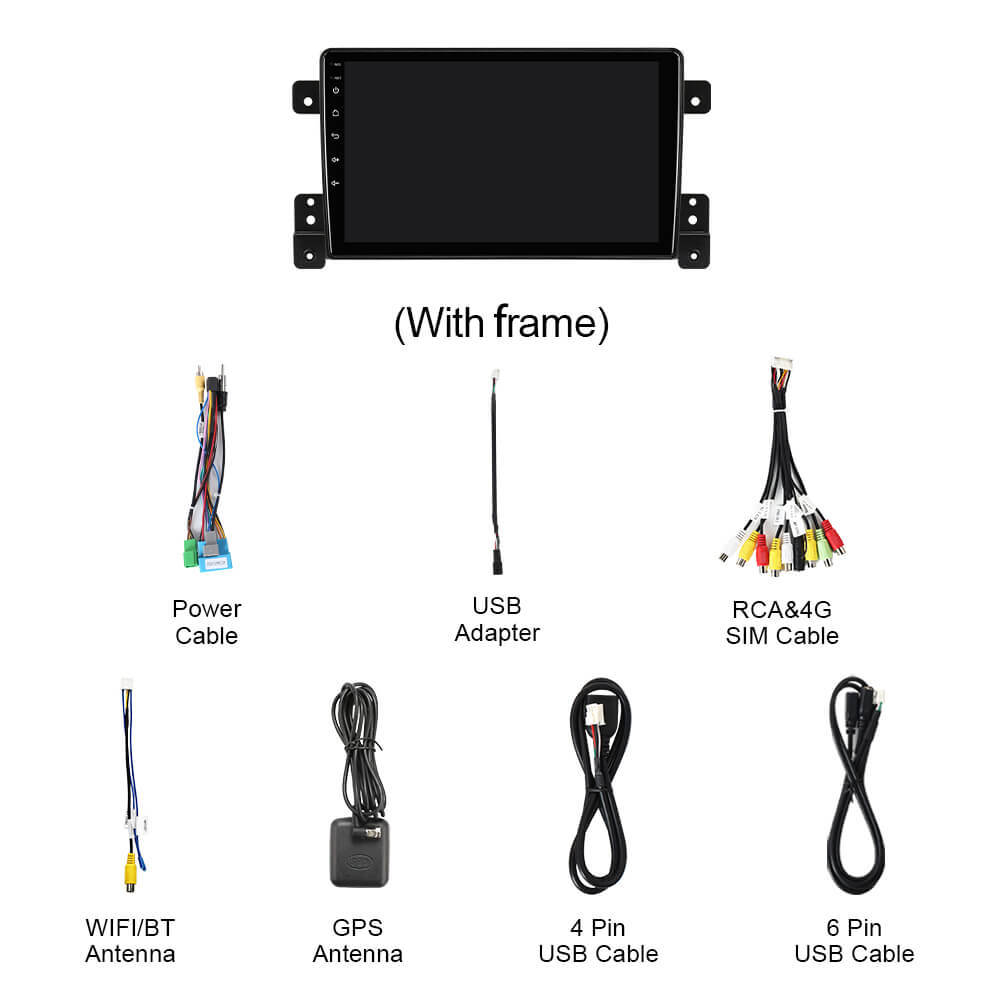 Q74 Qualcomm Android 13 9" Car Radio For Suzuki Grand Vitara 2005-2015