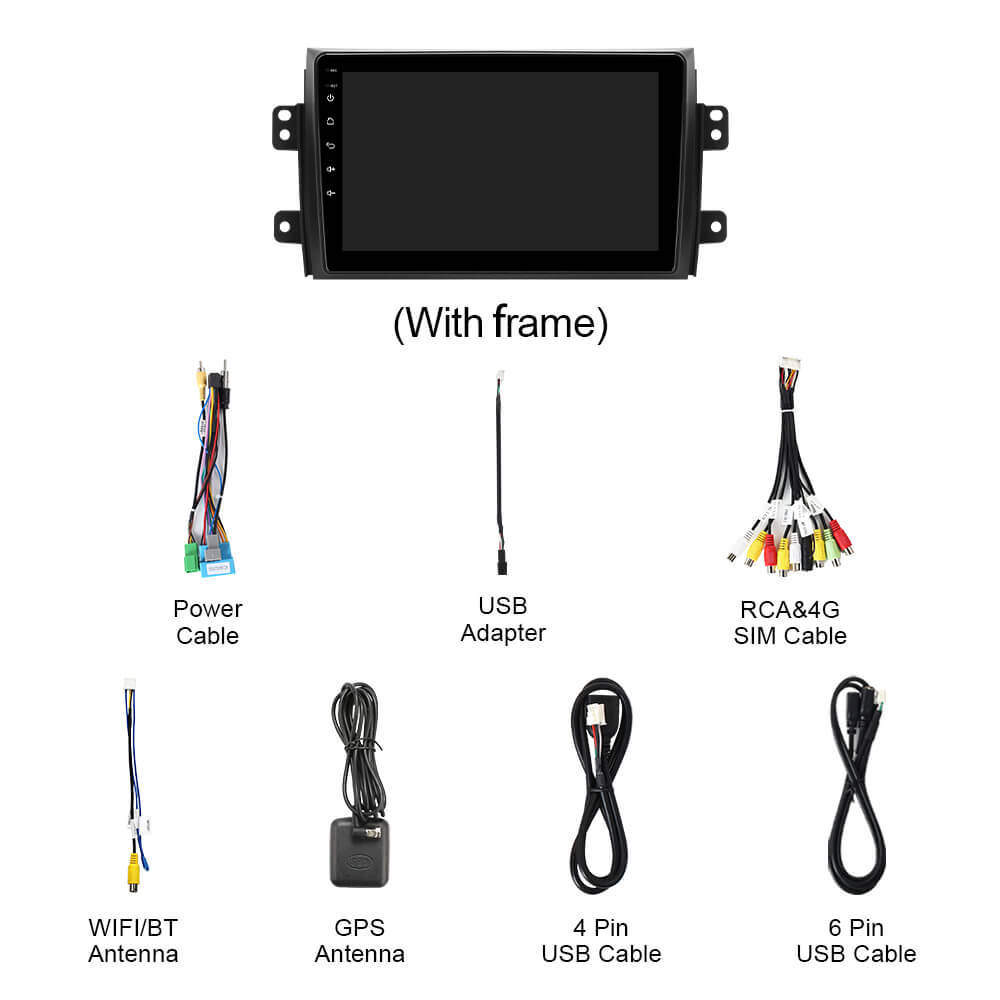 Q74 Qualcomm Android 13 9" Car Radio For Suzuki Sx4 2005-2016
