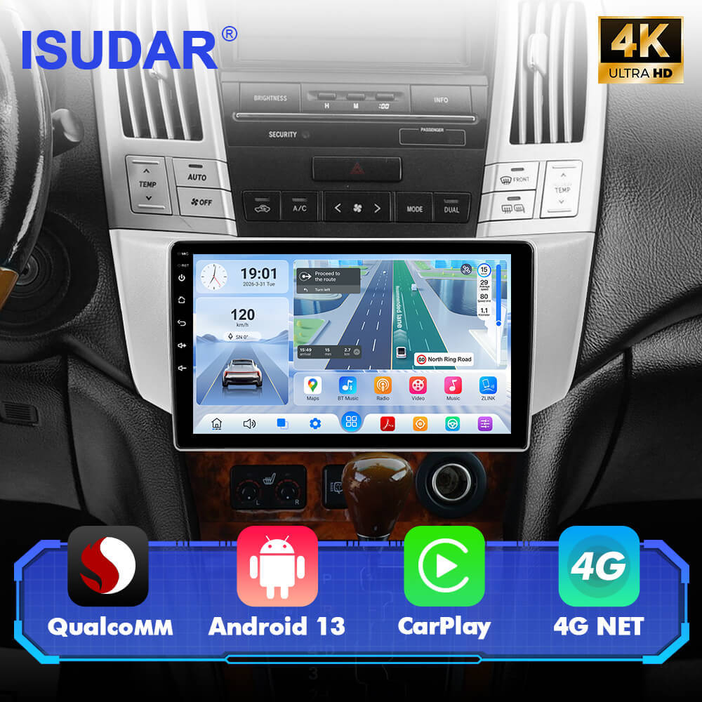 Q74 Qualcomm Android 13 9" Car Radio For Lexus RX300 RX330 RX350 2003-2009