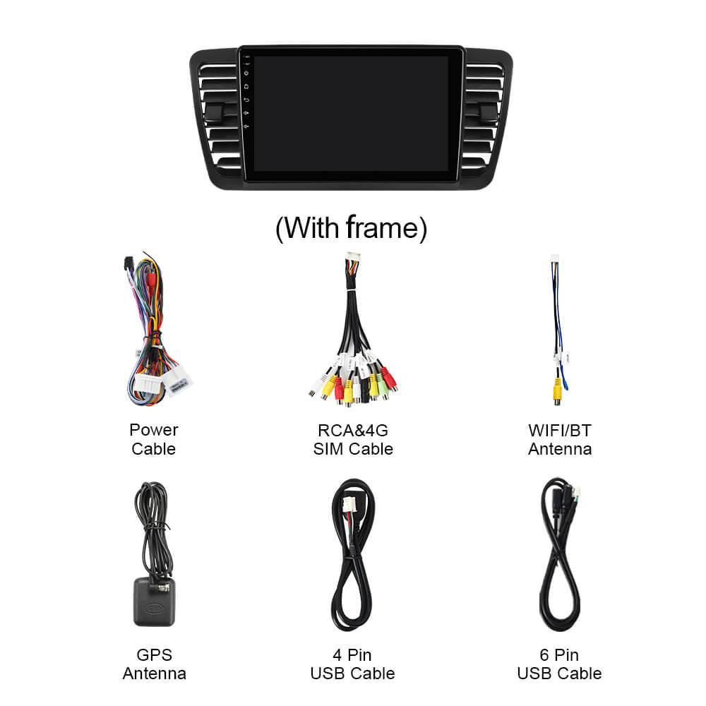 Q74 Qualcomm Android 13 9" Car Radio For Subaru Legacy Outback 2005-2009