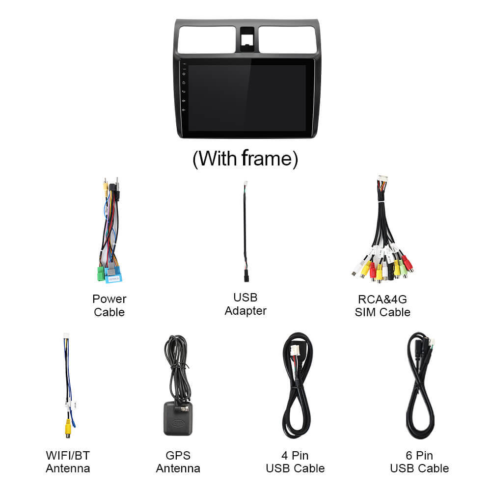 Q74 Qualcomm Android 13 9" Car Radio For Suzuki Swift 2003-2010
