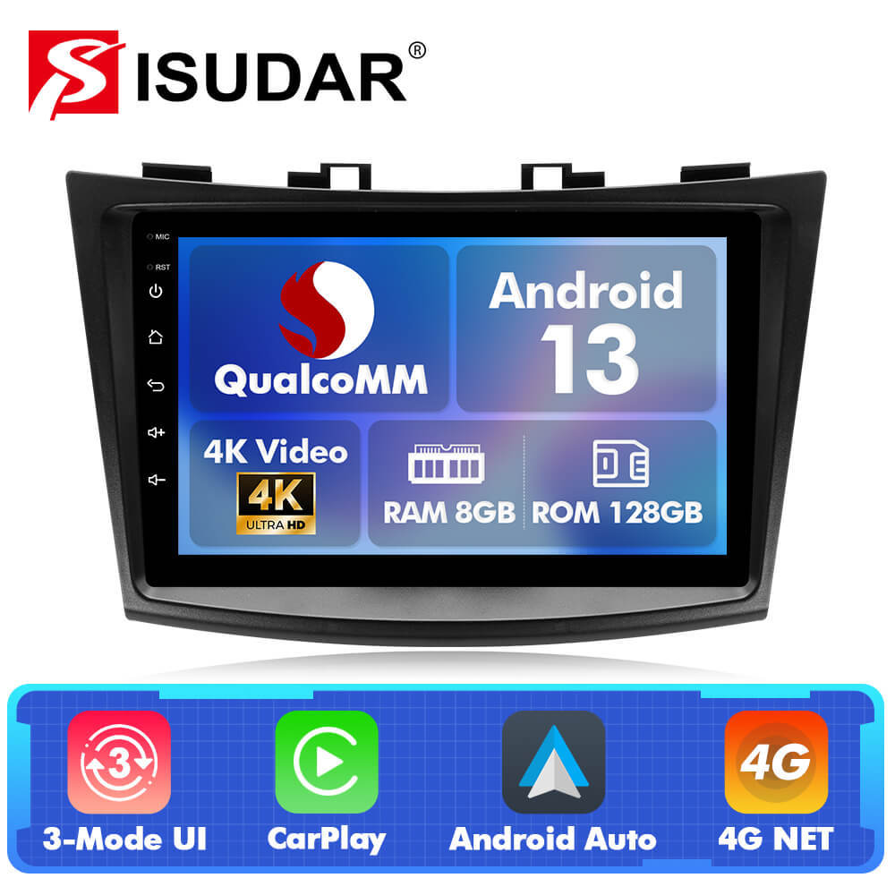 Q74 Qualcomm Android 13 9" Car Radio For Suzuki Swift 2010-2017
