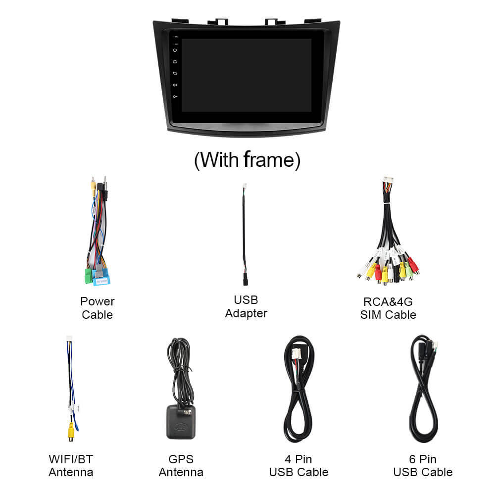 Q74 Qualcomm Android 13 9" Car Radio For Suzuki Swift 2010-2017
