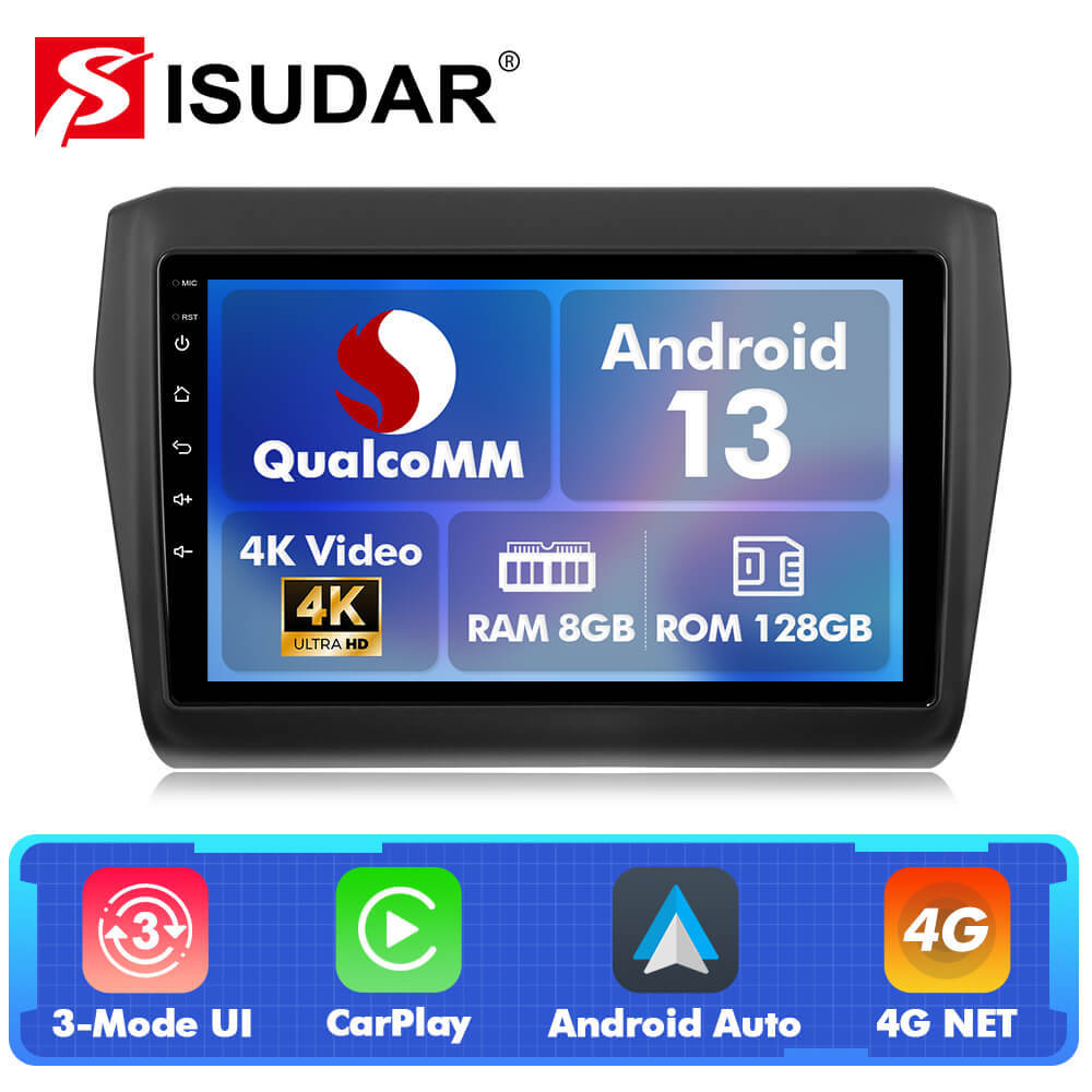 Q74 Qualcomm Android 13 9" Car Radio For Suzuki Swift 2017-