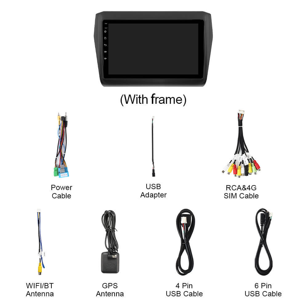 Q74 Qualcomm Android 13 9" Car Radio For Suzuki Swift 2017-