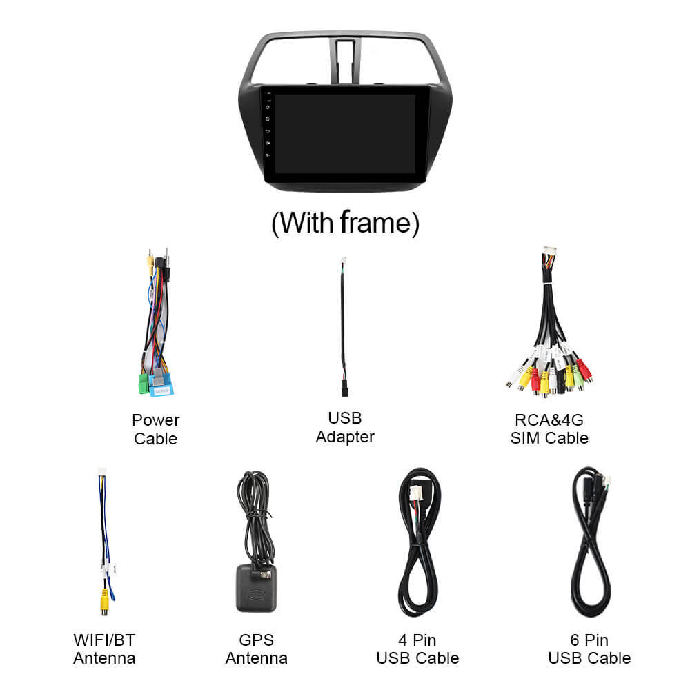 Q74 Qualcomm Android 13 9" Car Radio For Suzuki Sx4 2 S-cross 2012-2016