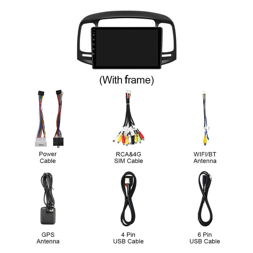Q74 Qualcomm Android 13 9" Car Radio For Dodge Attitude 2006-2011/Hyundai Accent 2006-2011