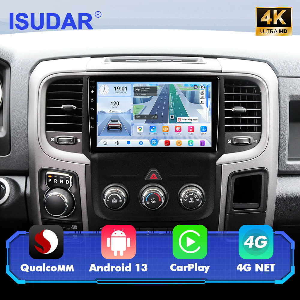 Q74 Qualcomm Android 13 9" Car Radio For Dodge Ram 1500 2500 3500 2013-2018