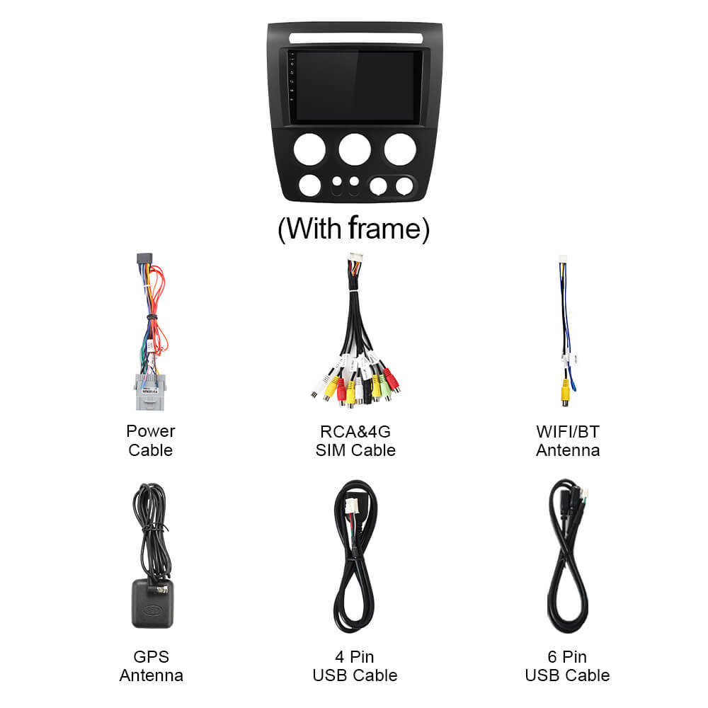 Q74 Qualcomm Android 13 9" Car Radio For Hummer H3 2005-2010