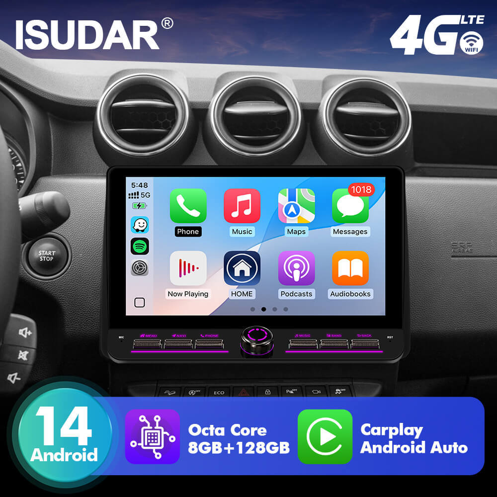 T75/T10C/T10M 10inch Android 14 Angle Key 2.0 Car Radio For Renault Duster HM 2 2020 - 2021