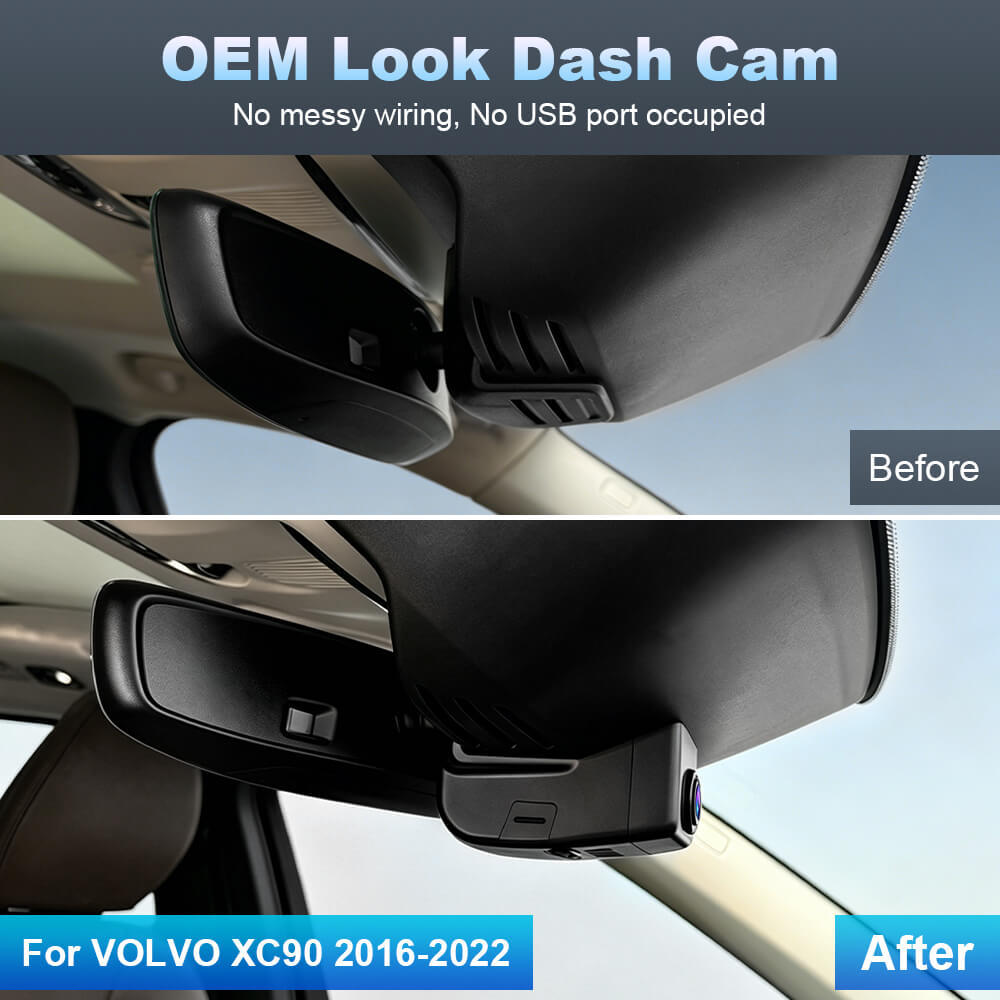 ISUDAR 2026 OEM Hidden DVR | 4K UHD | Sony Sensor | WiFi App | For Volvo XC90 2016-2022