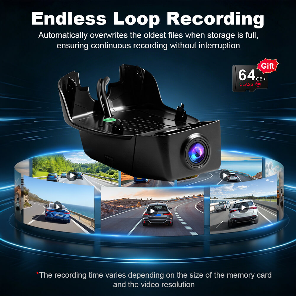 ISUDAR 2026 OEM Hidden DVR | 4K UHD | Sony Sensor | WiFi App | For Volvo S90/V90/XC60 2018-2021