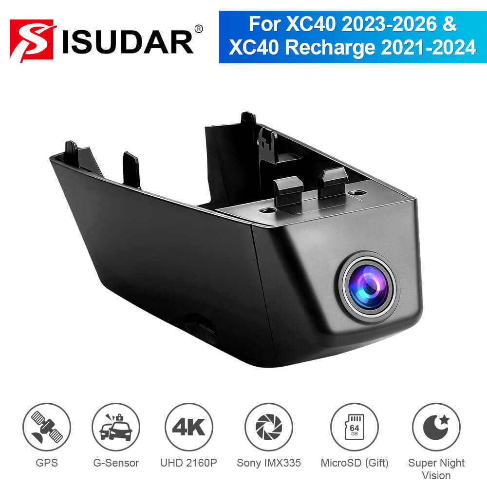 ISUDAR 2026 OEM Hidden DVR | 4K UHD | Sony Sensor | WiFi App | For Volvo XC40 2021-