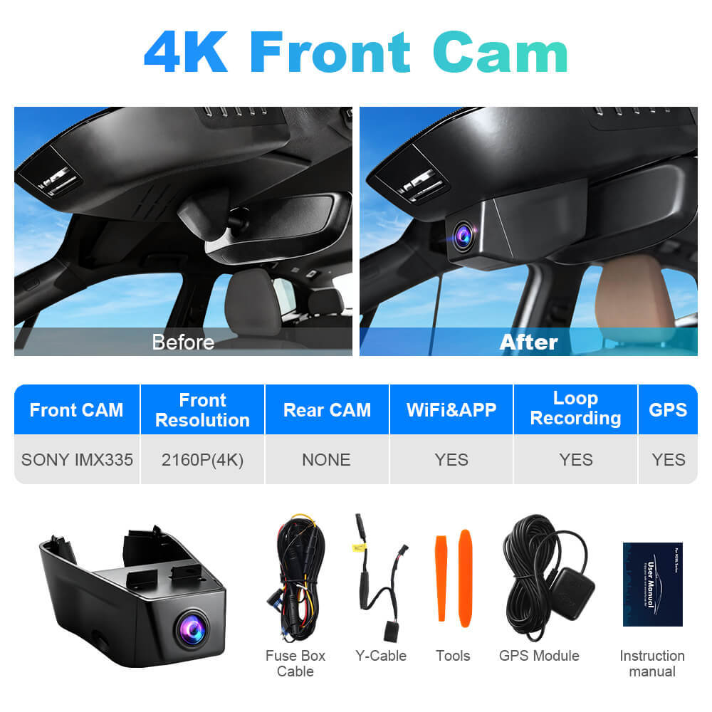 ISUDAR 2026 OEM Hidden DVR | 4K UHD | Sony Sensor | WiFi App | Volvo XC60/S90/V90 2022-