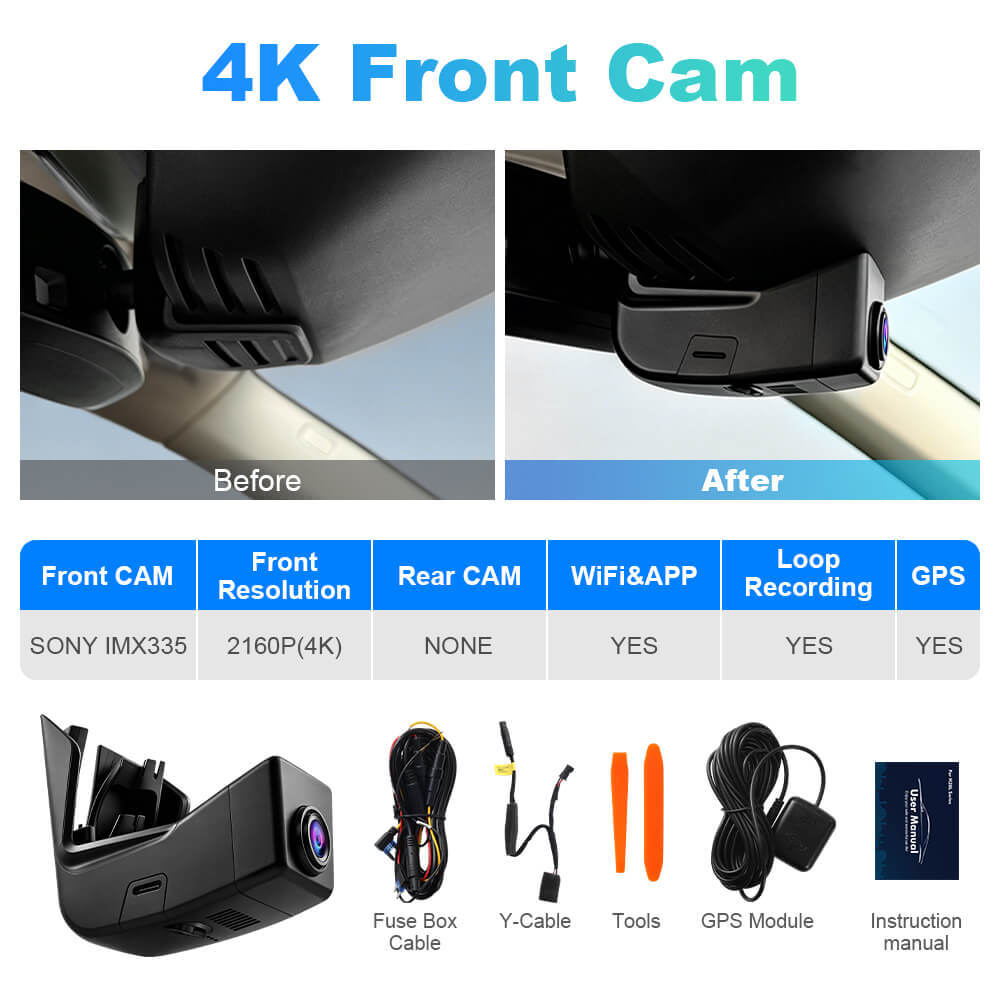 ISUDAR 2026 OEM Hidden DVR | 4K UHD | Sony Sensor | WiFi App | For Volvo XC90 2016-2022