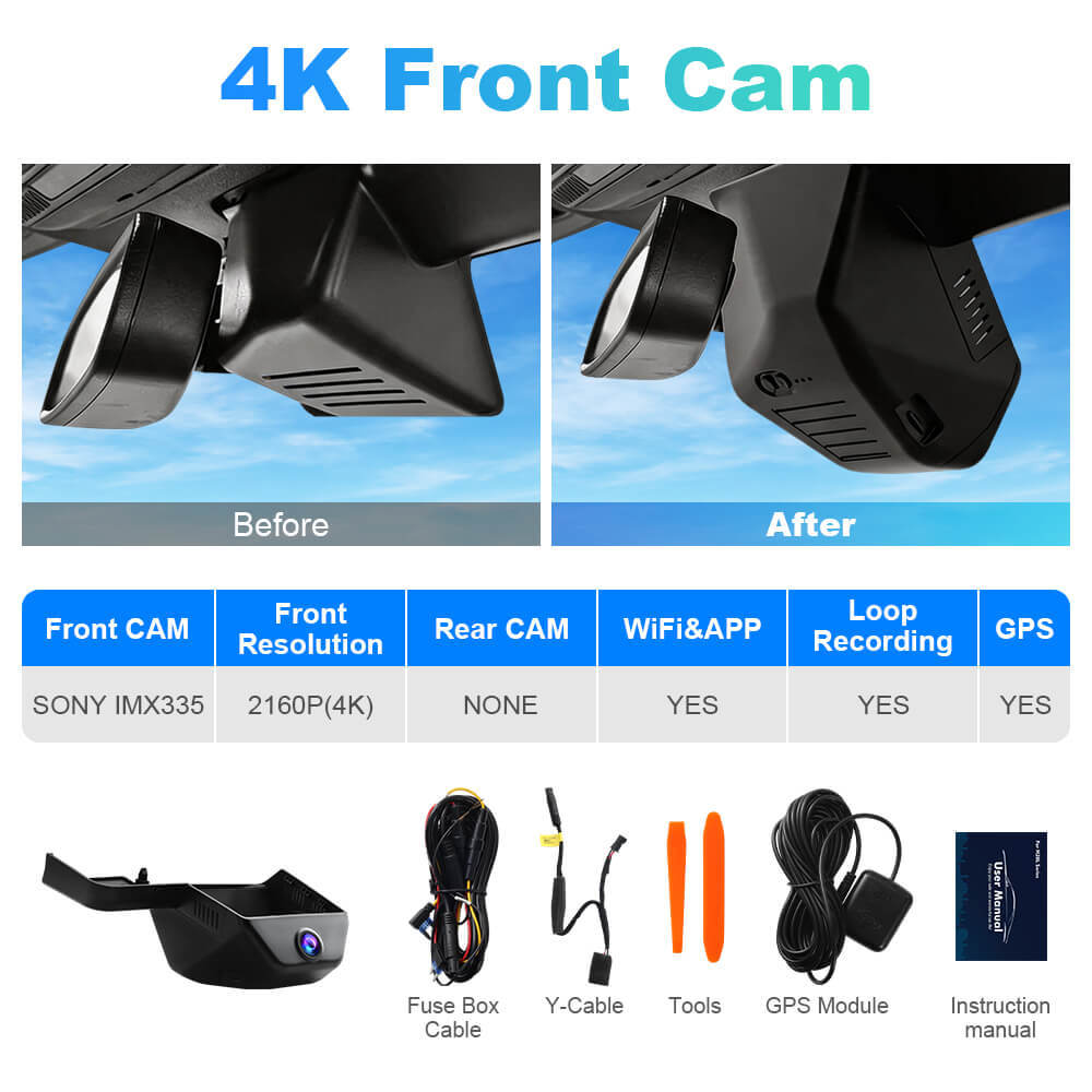 ISUDAR 2026 OEM Dash Cam | 4K UHD | Sony Sensor | WiFi App | For Ford Bronco 2025 2026