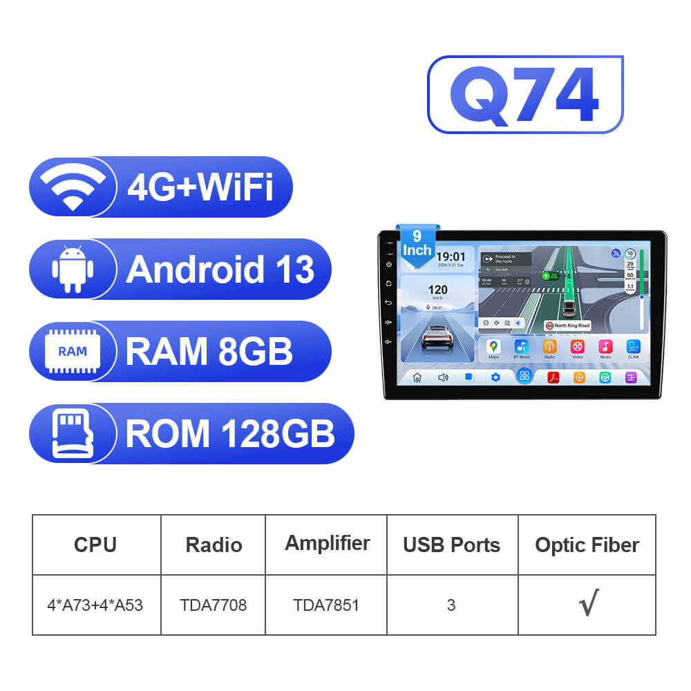 Q74 Qualcomm Android 13 9" Car Radio For Renault Lodgy Dacia Dokker 2012 - 2020