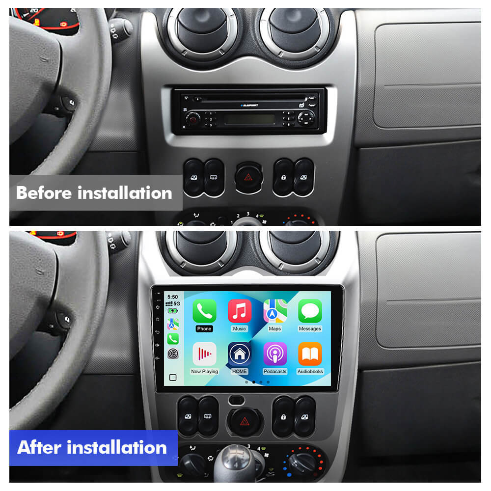 Q74 Qualcomm Android 13 9" Car Radio For Renault Logan 1 Sandero 2009-2015 Dacia Duster