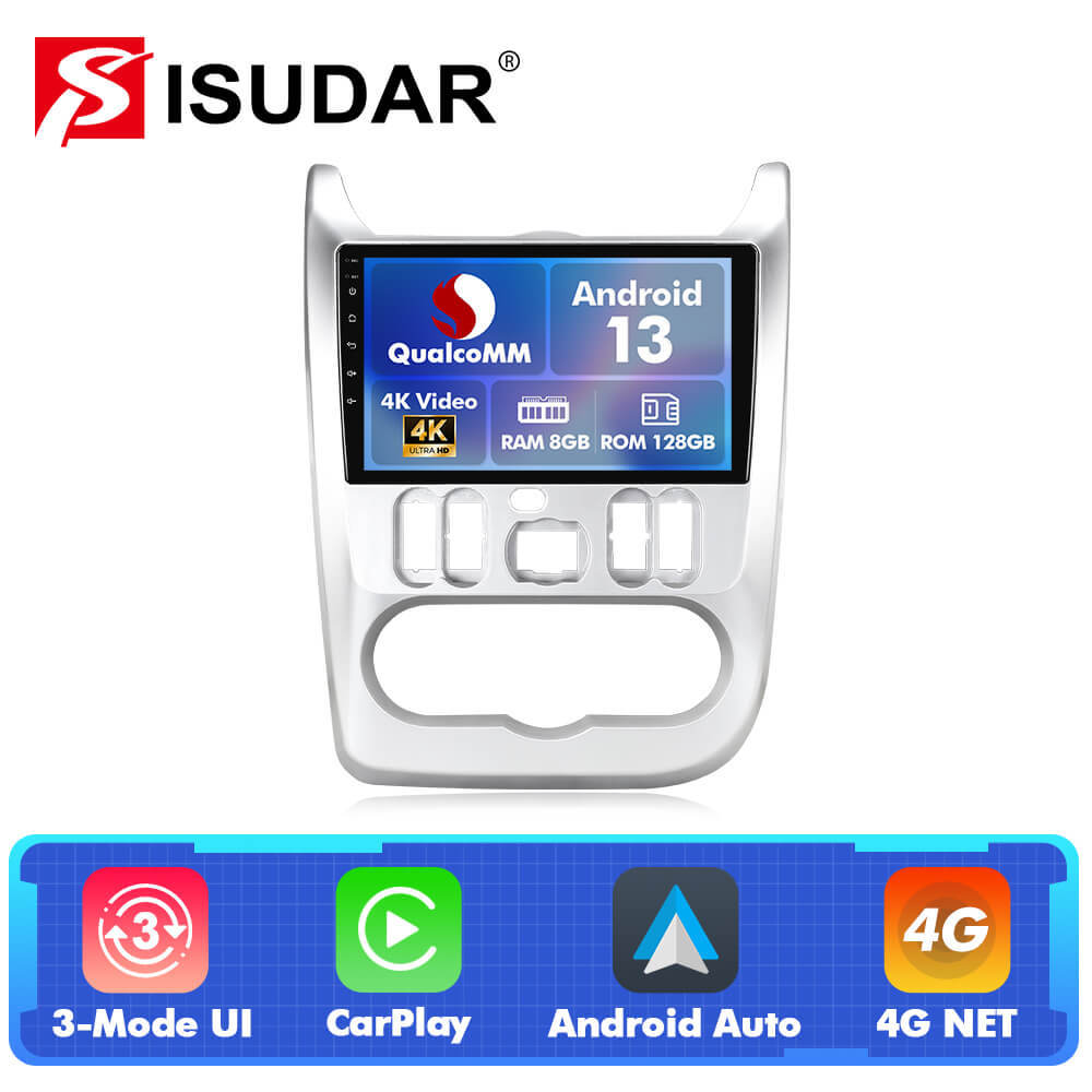 Q74 Qualcomm Android 13 9" Car Radio For Renault Logan 1 Sandero 2009-2015 Dacia Duster