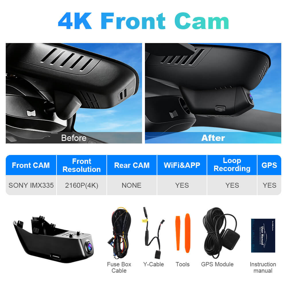 ISUDAR 2026 OEM Dash Cam | 4K UHD | Sony Sensor | WiFi App | For Volvo C40 Recharge EC40 2022-2025