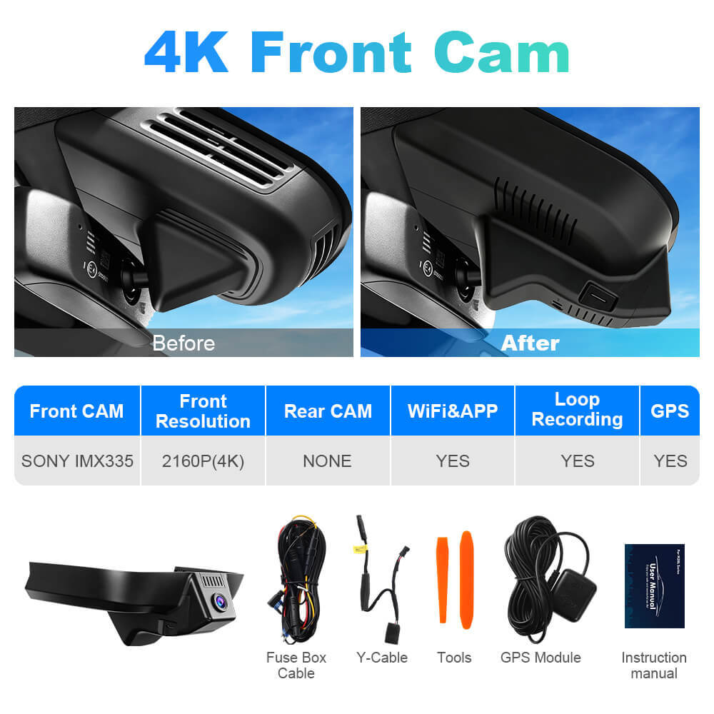 ISUDAR 2026 OEM Dash Cam | 4K UHD | Sony Sensor | WiFi App | For Volvo EX30 2024-2025