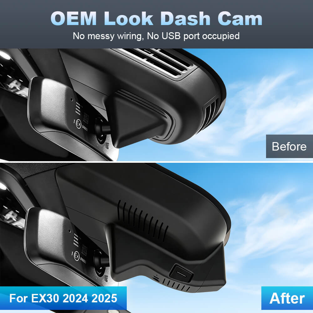 ISUDAR 2026 OEM Dash Cam | 4K UHD | Sony Sensor | WiFi App | For Volvo EX30 2024-2025