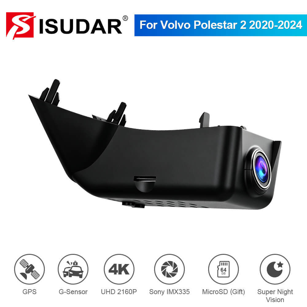 ISUDAR 2026 OEM Dash Cam | 4K UHD | Sony Sensor | WiFi App | For Volvo Polestar 2 2020-2024