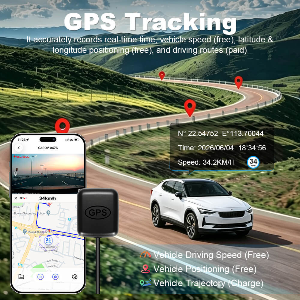 ISUDAR 2026 OEM Dash Cam | 4K UHD | Sony Sensor | WiFi App | For Volvo Polestar 2 2020-2024