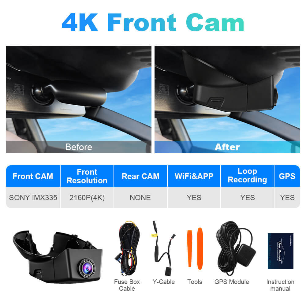 ISUDAR 2026 OEM Dash Cam | 4K UHD | Sony Sensor | WiFi App | For Volvo V40 2013-2019