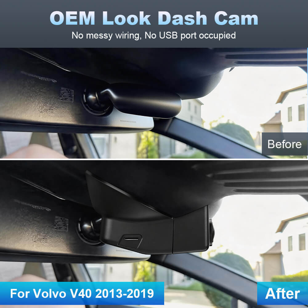 ISUDAR 2026 OEM Dash Cam | 4K UHD | Sony Sensor | WiFi App | For Volvo V40 2013-2019