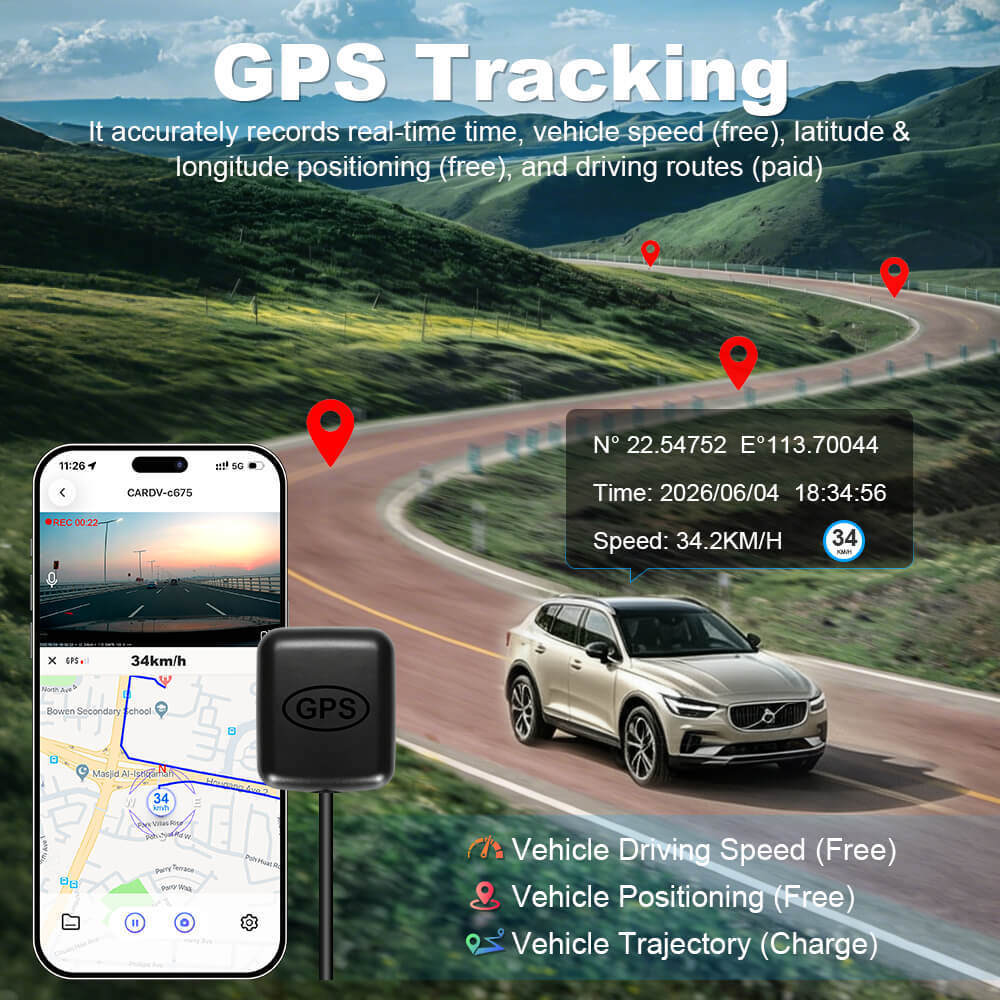 ISUDAR 2026 OEM Dash Cam | 4K UHD | Sony Sensor | WiFi App | For Volvo V40 2013-2019