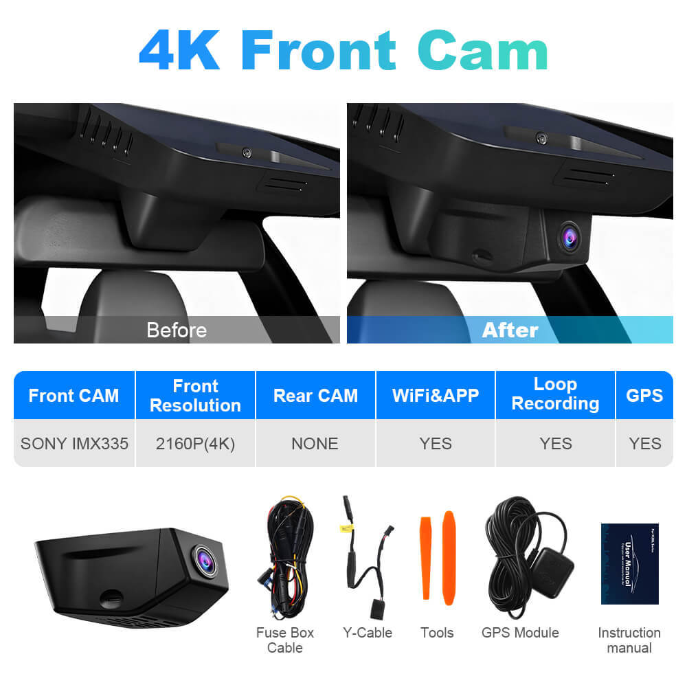 ISUDAR 2026 OEM Dash Cam | 4K UHD | Sony Sensor | WiFi App | For Volvo V60 S60 2023-2025