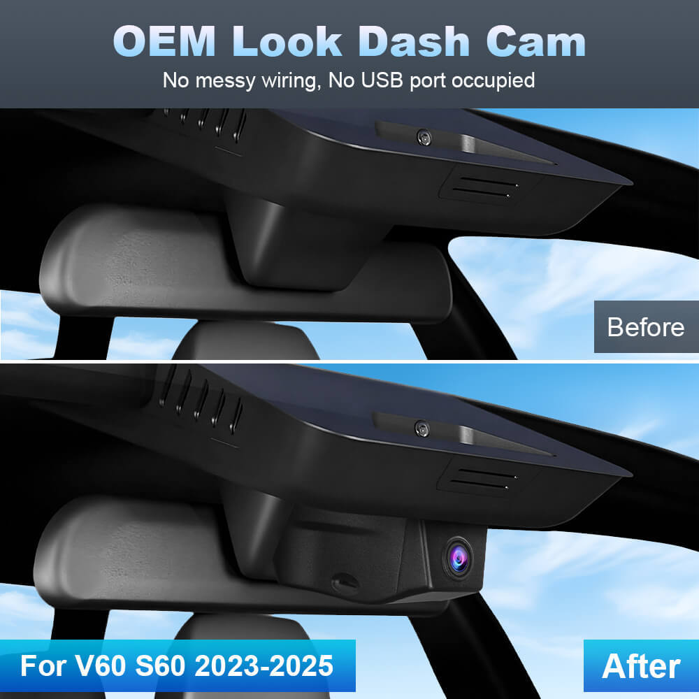 ISUDAR 2026 OEM Dash Cam | 4K UHD | Sony Sensor | WiFi App | For Volvo V60 S60 2023-2025