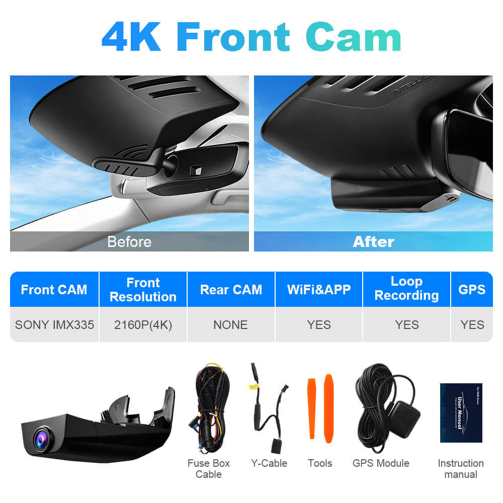 ISUDAR 2026 OEM Dash Cam | 4K UHD | Sony Sensor | WiFi App | For Volvo XC40 2019-2022