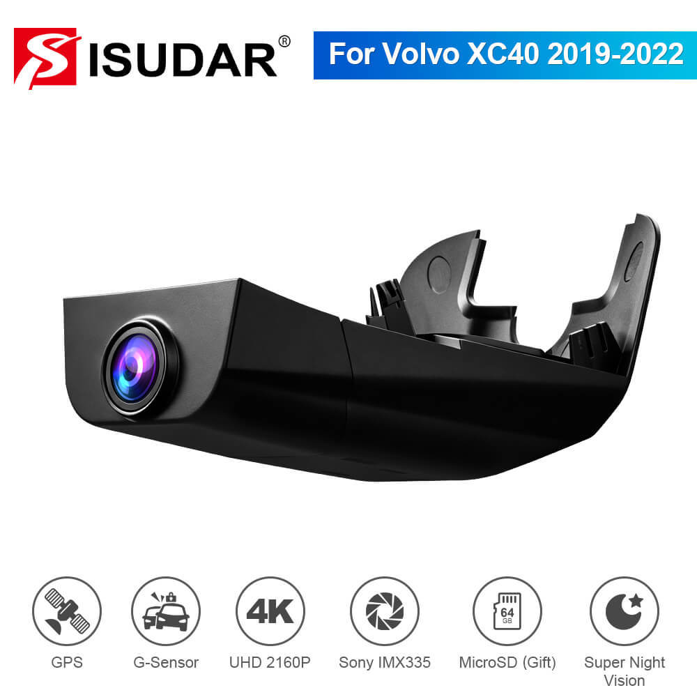ISUDAR 2026 OEM Dash Cam | 4K UHD | Sony Sensor | WiFi App | For Volvo XC40 2019-2022