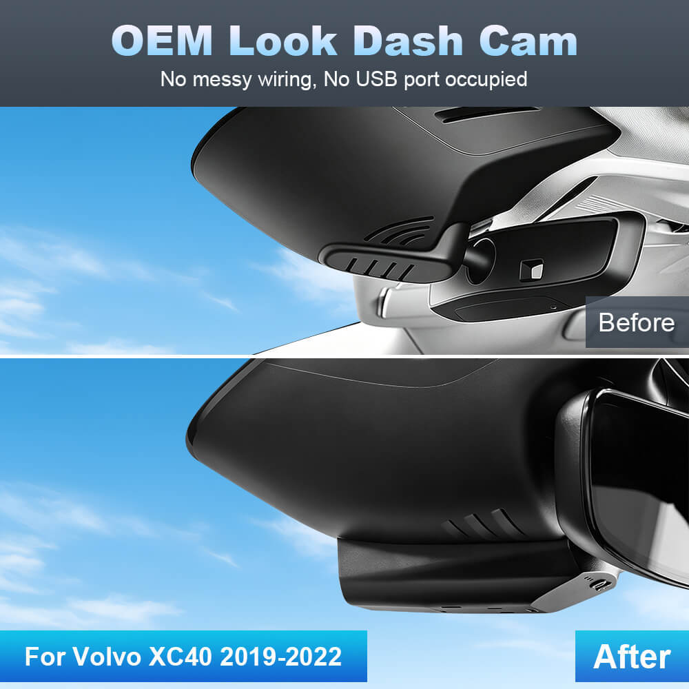 ISUDAR 2026 OEM Dash Cam | 4K UHD | Sony Sensor | WiFi App | For Volvo XC40 2019-2022