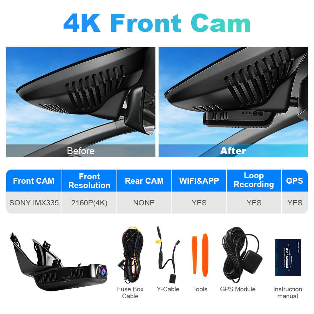 ISUDAR 2026 OEM Dash Cam | 4K UHD | Sony Sensor | WiFi App | For Volvo XC60 High Configuration 2013-2017
