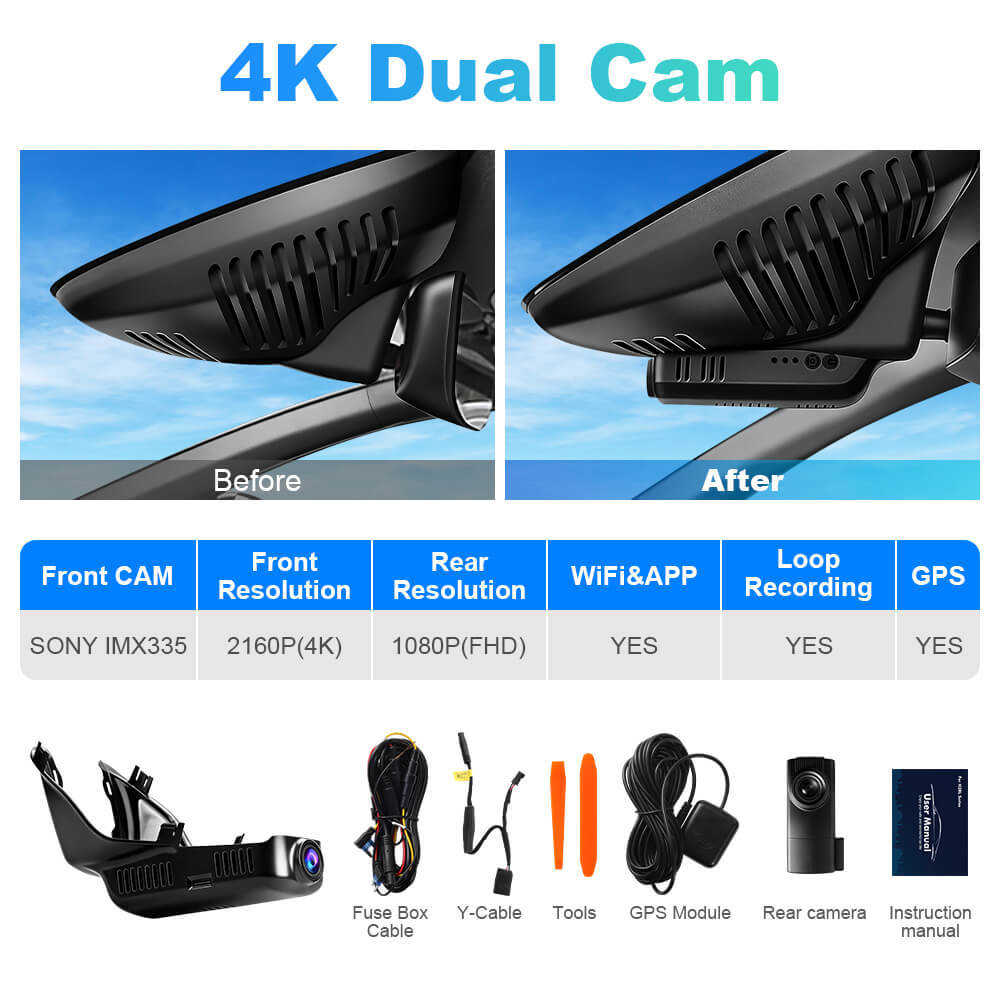 ISUDAR 2026 OEM Dash Cam | 4K UHD | Sony Sensor | WiFi App | For Volvo XC60 High Configuration 2013-2017