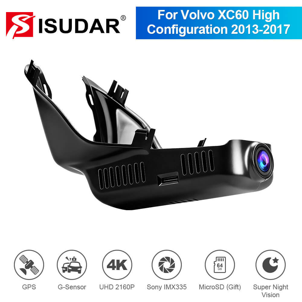 ISUDAR 2026 OEM Dash Cam | 4K UHD | Sony Sensor | WiFi App | For Volvo XC60 High Configuration 2013-2017