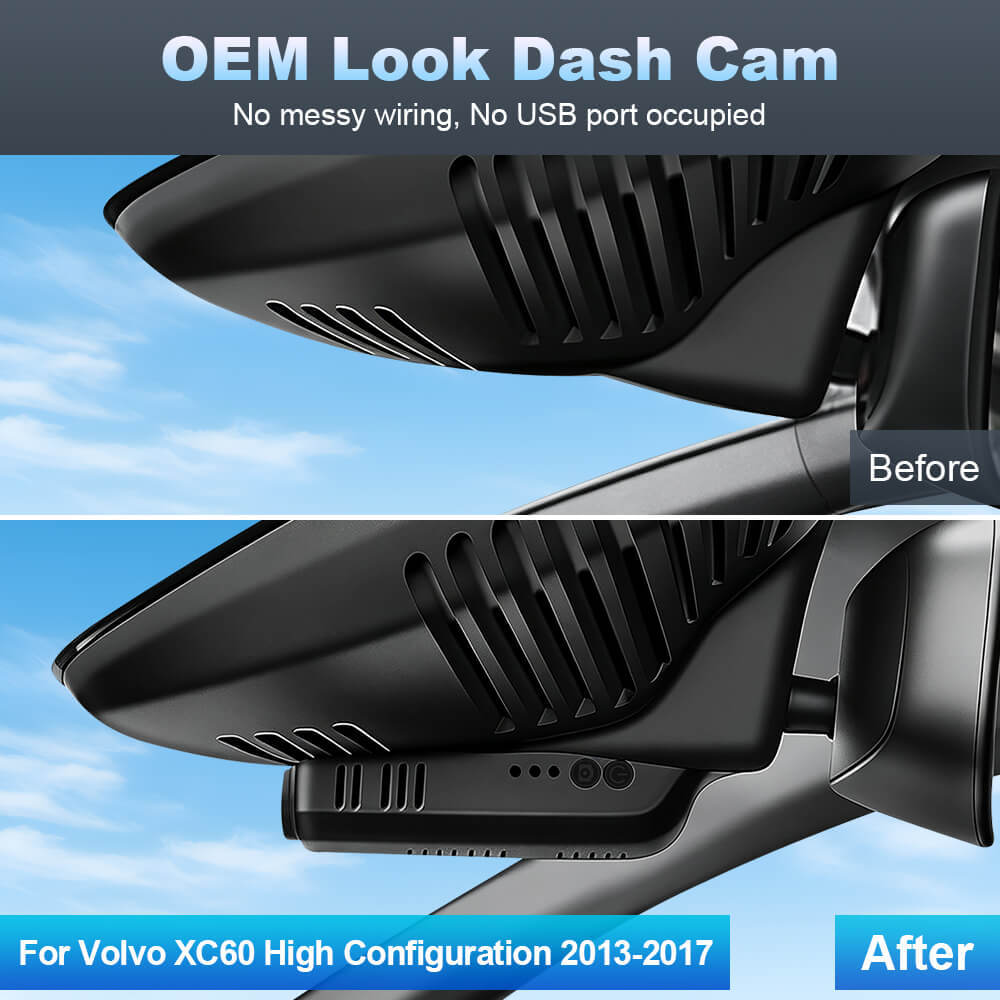 ISUDAR 2026 OEM Dash Cam | 4K UHD | Sony Sensor | WiFi App | For Volvo XC60 High Configuration 2013-2017