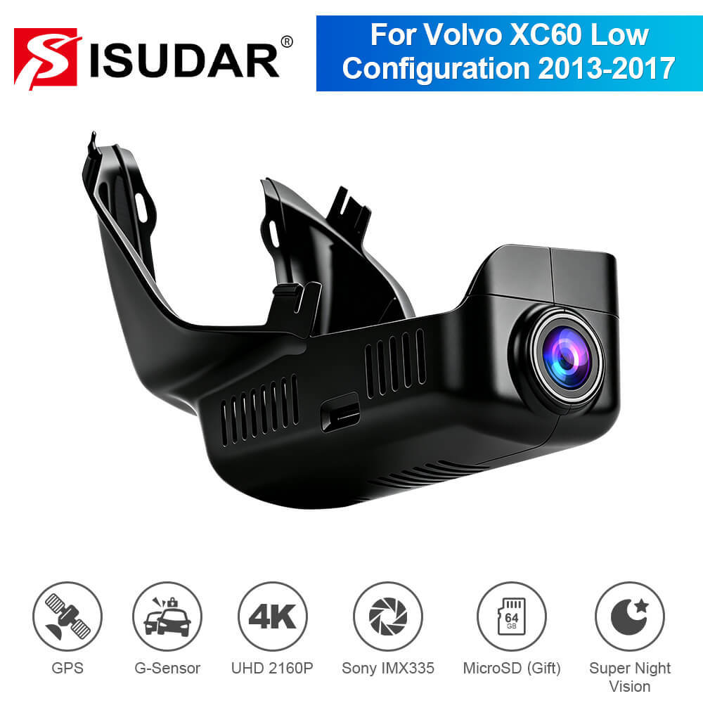 ISUDAR 2026 OEM Dash Cam | 4K UHD | Sony Sensor | WiFi App | For Volvo XC60 Low Configuration 2013-2017